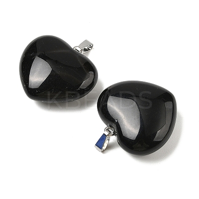 Natural Black Agate(Dyed & Heated) Pendants G-A249-04B-02P-1