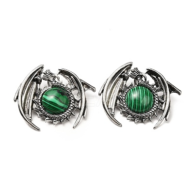 Synthetic Malachite Pendants G-B033-05AS-17-1