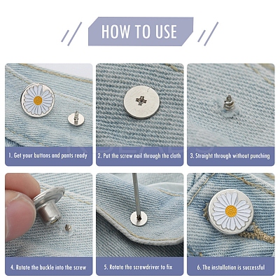 Alloy Button Pins for Jeans LS-PURS-PW0009-01H-01AB-1