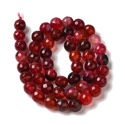 Dyed & Heated Natural Dragon Veins Agate Beads Strands G-P539-A01-25-1