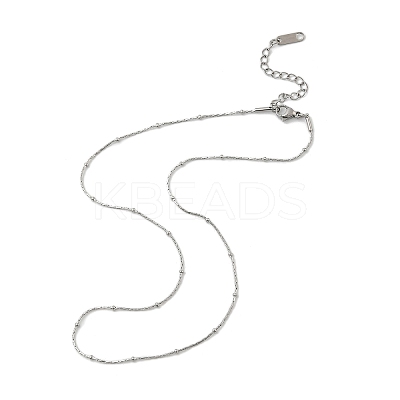 2MM 304 Stainless Steel Satellite Chain Necklaces for Women Men NJEW-F351-02P-1
