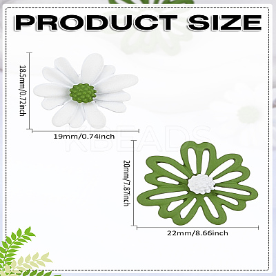 1 Pair Daisy Flower Acrylic Stud Earrings EJEW-LP0013-05B-1