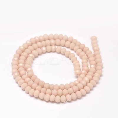Faceted Rondelle Glass Beads Strands LS-GLAA-I033-4mm-23-1