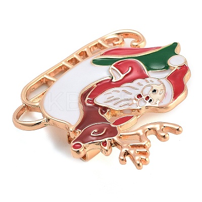 Christmas Theme Alloy Enamel Brooches JEWB-S022-03H-1