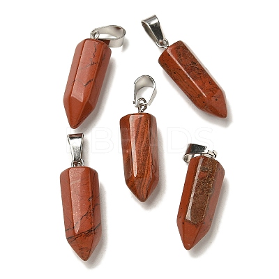 Natural Red Jasper Pendants G-Z067-07P-11-1