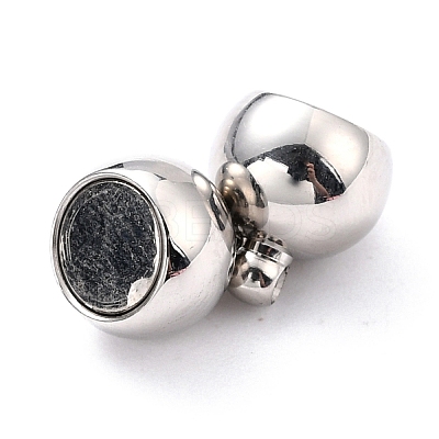 Tarnish Resistant 304 Stainless Steel Magnetic Clasps with Loops LS-STAS-M290-03P-1