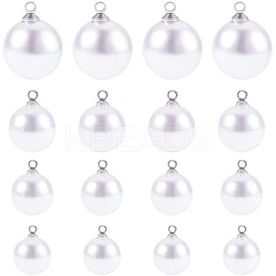 Resin Imitation Pearl Pendants RESI-PH0001-09-1