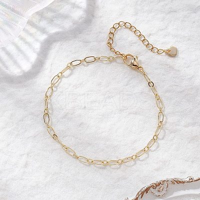 Brass Figaro Chains Bracelets for Women BJEW-JB12575-1