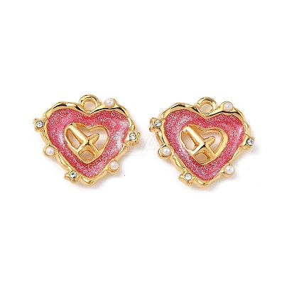304 Stainless Steel Rhinestone Pendants STAS-U057-05G-01-1