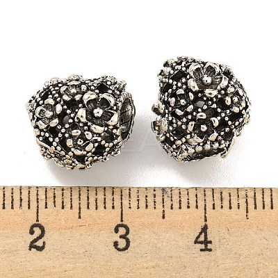 Rack Plating Alloy European Beads FIND-B034-30AS-1