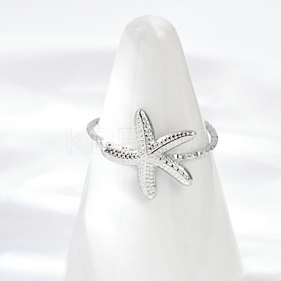 304 Stainless Steel Open Cuff Rings LS-RJEW-D306-02P-1