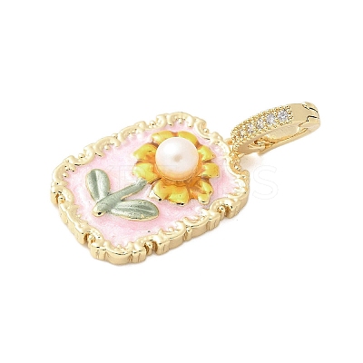 Brass Enamel Pendants KK-F886-01G-08-1