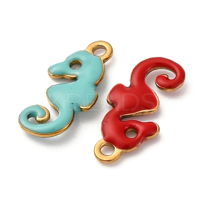304 Stainless Steel Enamel Charms X-STAS-Q363-14G-G-1
