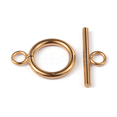 304 Stainless Steel Ring Toggle Clasps STAS-L176-12-1