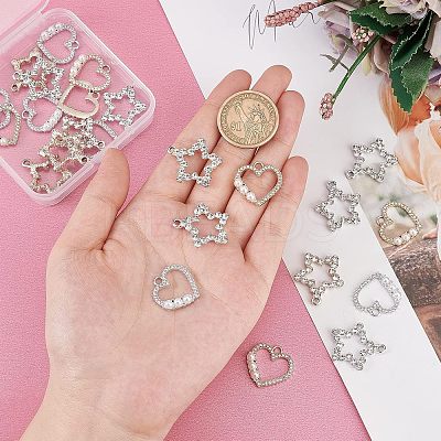 24Pcs 4 Style Alloy Pendants ALRI-FH0001-07-1