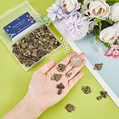 64pcs 4 style Alloy Pendants FIND-SC0004-11-1
