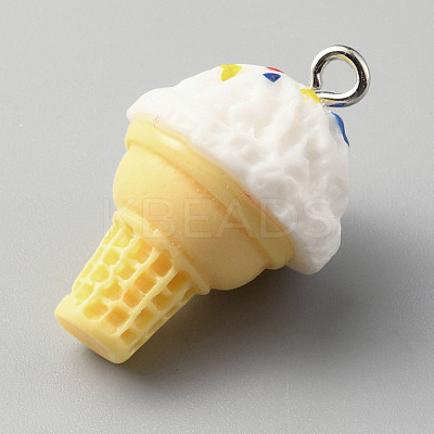 Opaque Resin Imitation Food Pendants RESI-WH0035-44D-1
