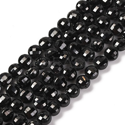 Natural Black Spinel Beads Strands X-G-F770-B01-01-1