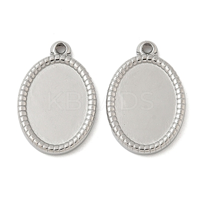 304 Stainless Steel Pendant Cabochon Settings STAS-D127-18B-P-1