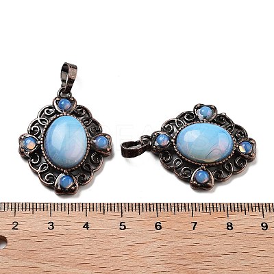 Synthetic Opalite Rhombus Pendants G-K363-02R-08-1