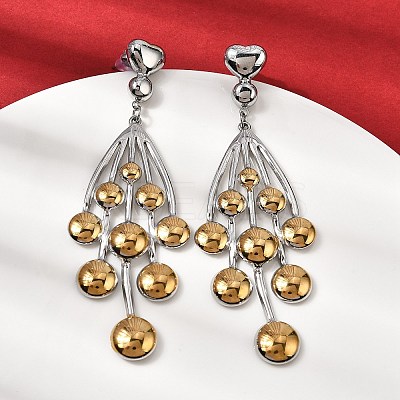 Women's 304 Stainless Steel Stud Earrings EJEW-K296-08A-GP-1