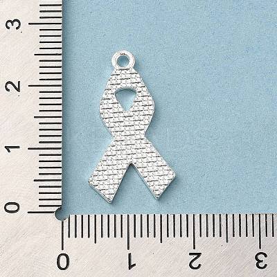 Breast Cancer Pink Awareness Ribbon Theme Alloy Enamel Pendants ENAM-A147-01G-1