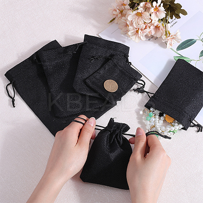 16Pcs 4 Styles Polyester Imitation Burlap Packing Pouches Drawstring Bags ABAG-BBC0001-01A-1