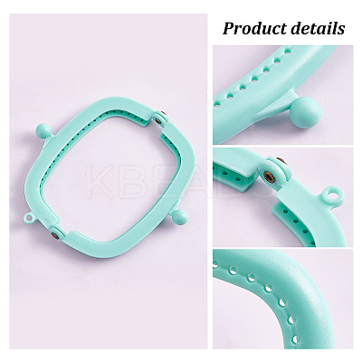 10Pcs 10 Colors Plastic Kiss Lock Purse Frames FIND-PH0007-42-1