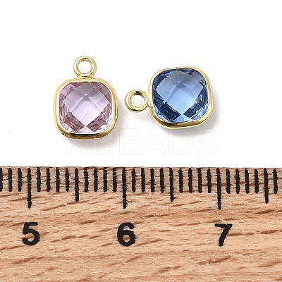 Brass with Cubic Zirconia Pendants KK-Z137-01G-1