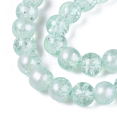 Translucent Crackle Glass Beads Strands CCG-T003-01G-1