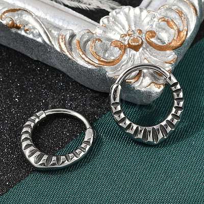 316 Surgical Stainless Steel Hoop Earrings EJEW-G416-29AS-1