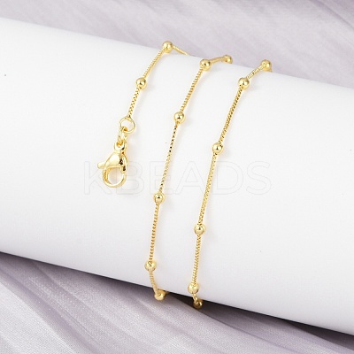 Brass Satellite Chains Necklace for Women NJEW-P265-05G-1