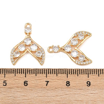 Brass Micro Pave Cubic Zirconia Pendants KK-K407-46A-G-1