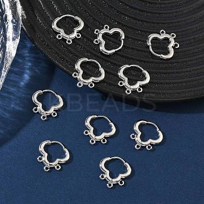SHEGRACE Brass Hoop Earrings Findings XGR0156P-93P-1