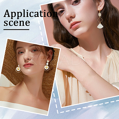 DIY Shell & Alloy Dangle Earring Making Kits DIY-SC0026-53-1
