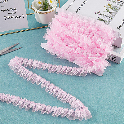 10M Cotton Pleated Flower Lace Trim OCOR-CY0002-28A-1