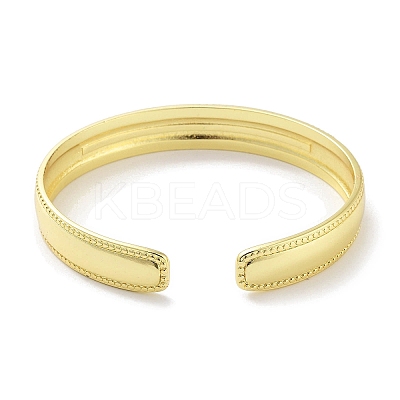 Brass Pave Clear Cubic Zirconia Open Cuff Bangles BJEW-Z061-06C-1