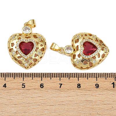 Brass Micro Pave Cubic Zirconia Pendants KK-S526-20G-A03-1