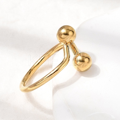 304 Stainless Steel Open Cuff Rings for Women RJEW-K313-19G-1