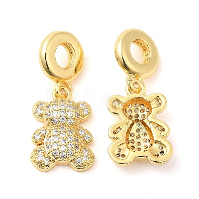 Brass with Cubic Zirconia Pendants KK-K343-02G-1