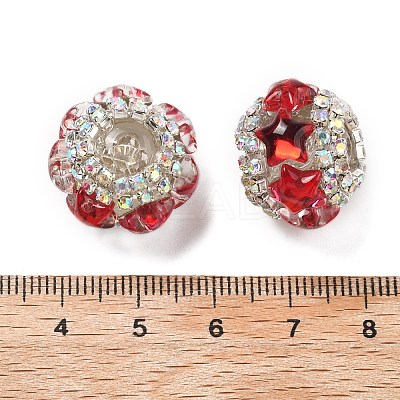 Acrylic Rhinestone Rondelle Beads OACR-S048-02A-1