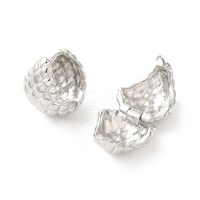 Brass Hoop Earrings for Women EJEW-P292-11E-P-1