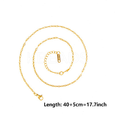 Unisex 304 Stainless Steel Dapped Chains Necklaces CH3295-2-1