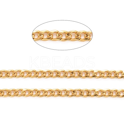 PVD Vacuum Plating 304 Stainless Steel Cuban Link Chains CHS-K016-02B-G-1