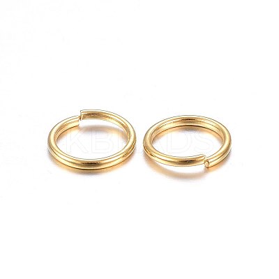 304 Stainless Steel Open Jump Rings STAS-O098-01G-08-1