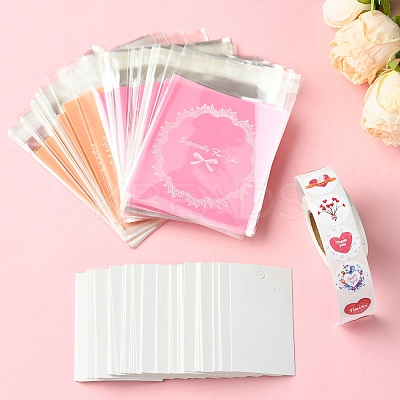 200Pcs Paper Earring Display Card CDIS-FS0001-15-1