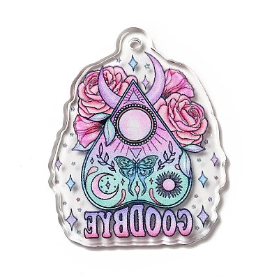 Halloween Printed Acrylic Pendants MACR-G059-04G-1