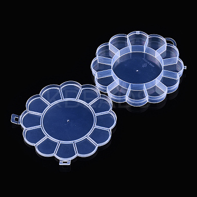 Transparent Plastic Bead Containers CON-YW0001-12-1-1