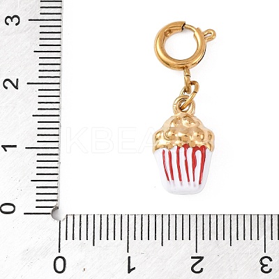 304 Stainless Steel Enamel Pendant Decorations STAS-D205-02B-G-1
