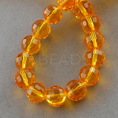 Transparent Glass Bead Strands GLAA-R095-6mm-18-1